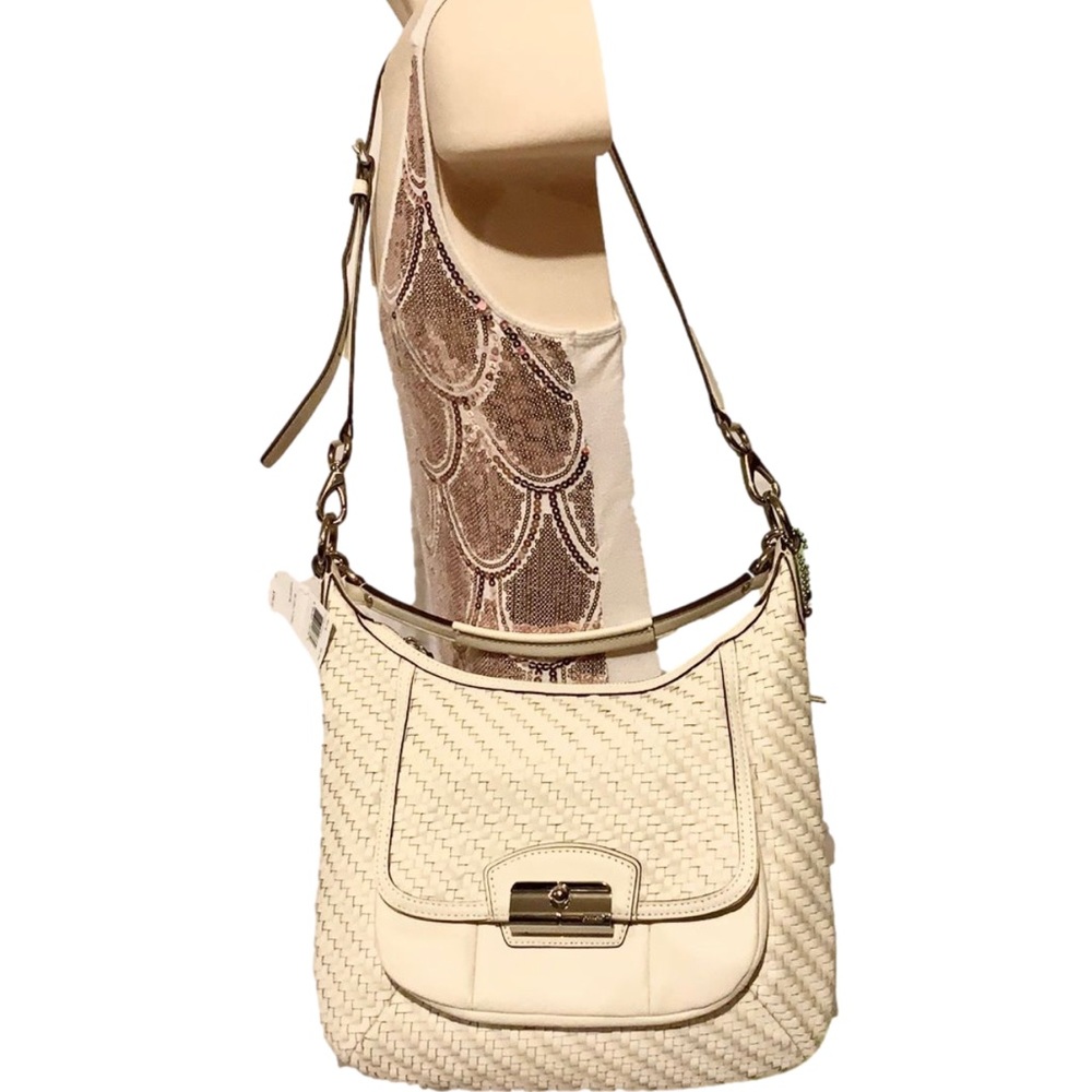 🌻 COACH 19314 🌻 KRISTIN WOVEN LEATHER HOBO